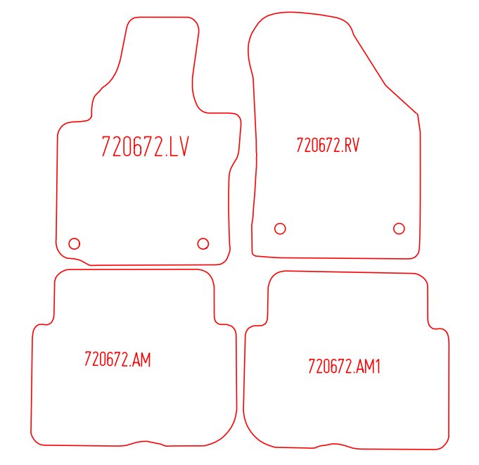 Automatten Volkswagen CrossTouran / Touran (2010-2015)
