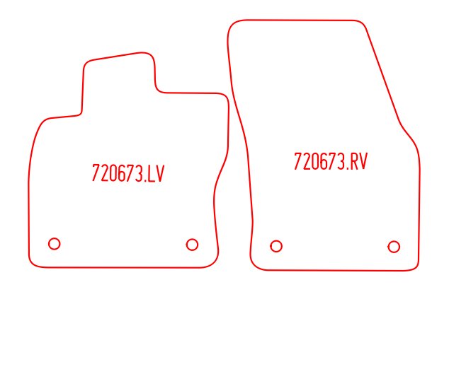Automatten Volkswagen Touran (2015-Heden)