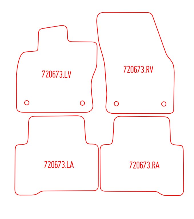 Automatten Volkswagen Touran (2015-Heden)