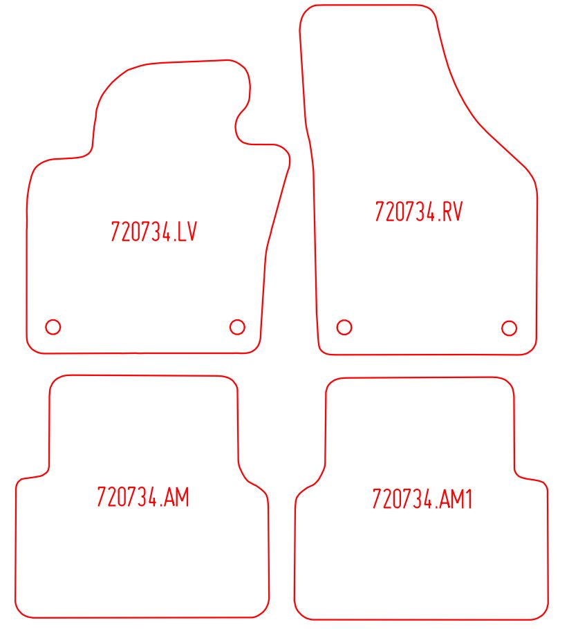 Automatten Volkswagen Tiguan (2007-2016)