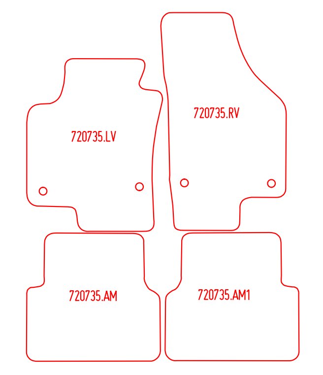 Automatten Volkswagen Tiguan (2007-2016)