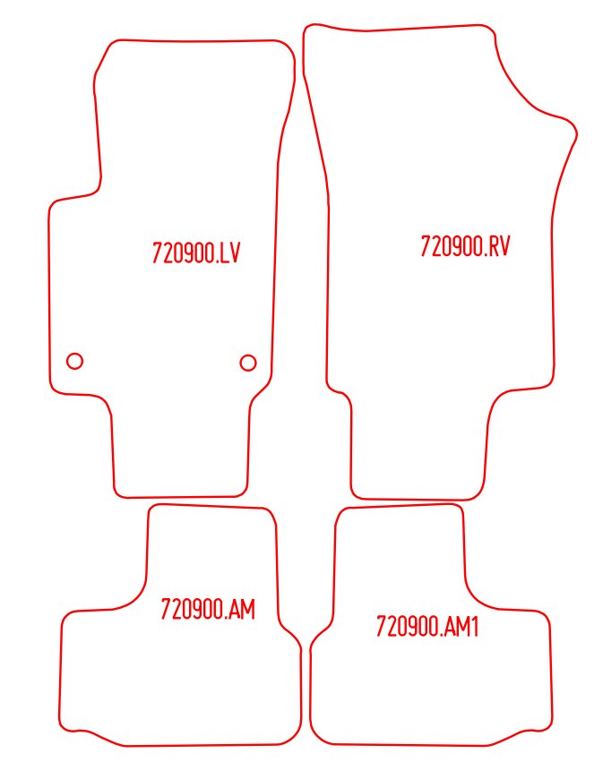 Automatten Volkswagen Up (2012-Heden)