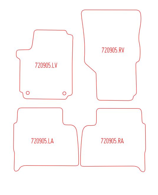 Automatten Volkswagen Amarok dubbel cabine / Amarok plus cabine (2010-2022)
