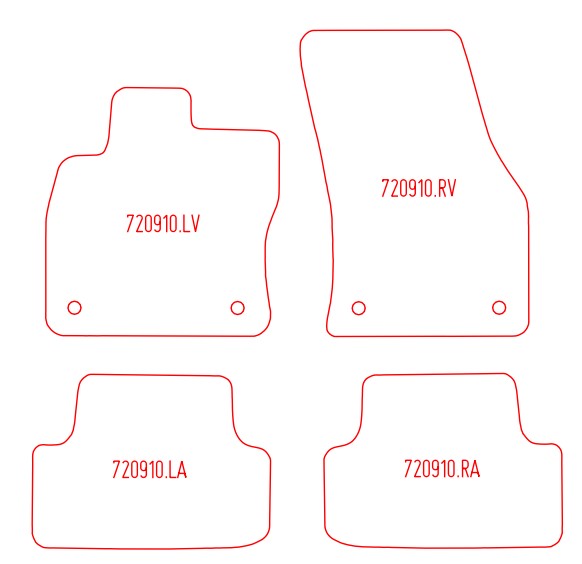 Automatten Volkswagen T-Roc (2017-2025)