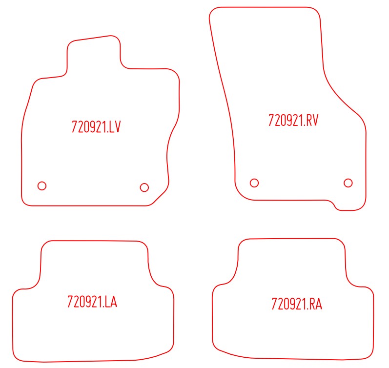 Automatten Volkswagen Golf VIII (2020-Heden)
