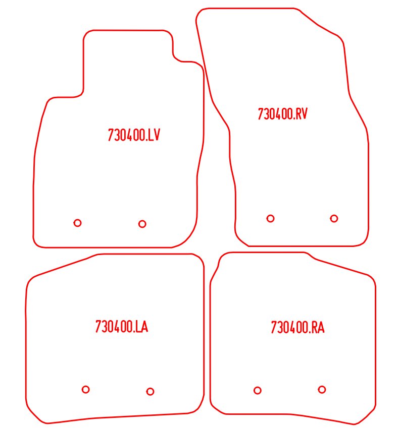 Automatten Volvo S40 (2000-2004)