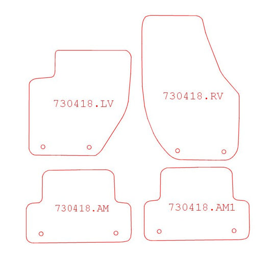 Automatten Volvo V40 / V40 Cross Country (2013-Heden)