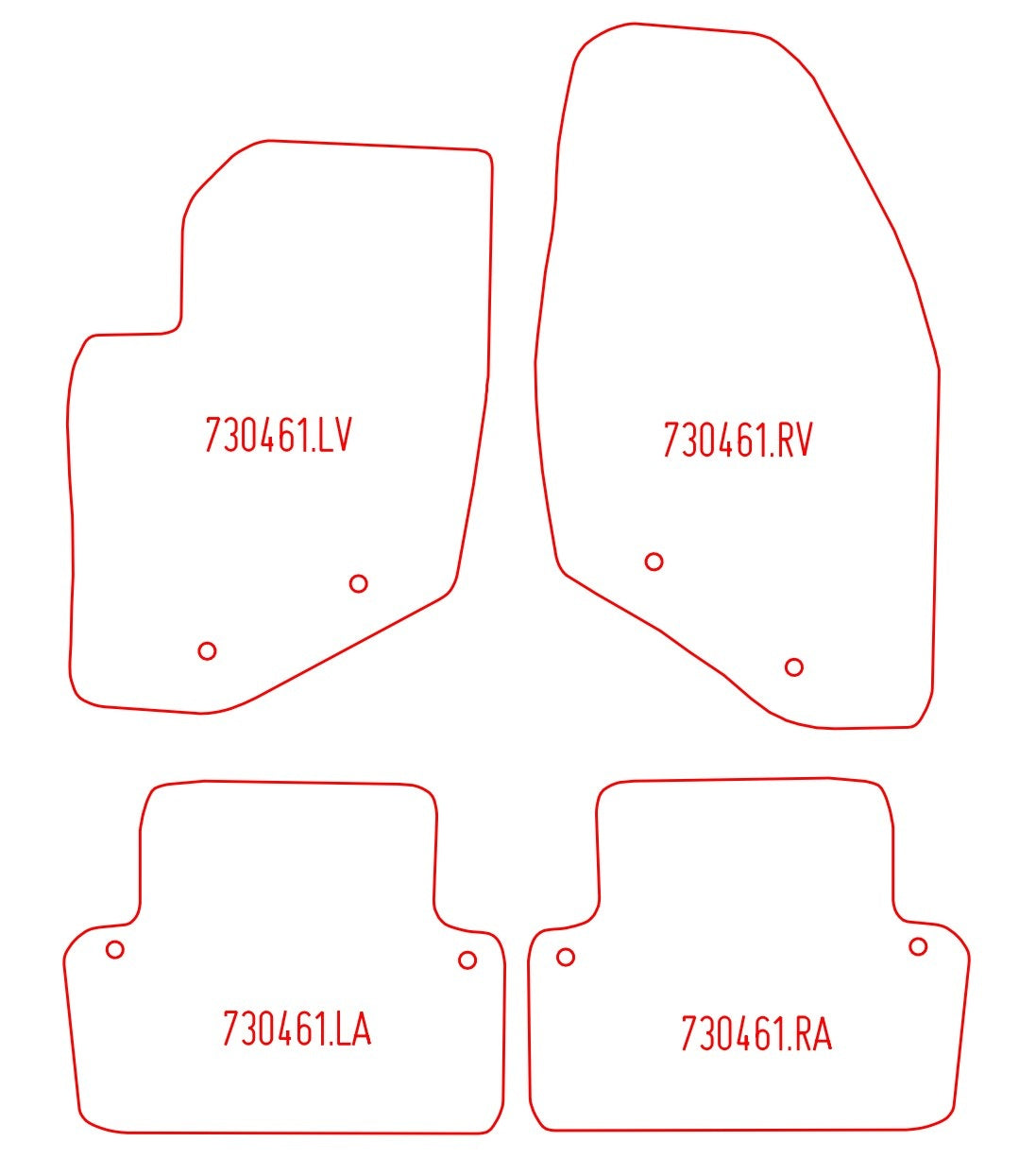 Automatten Volvo V70 / V70 Cross Country (2000-2002)