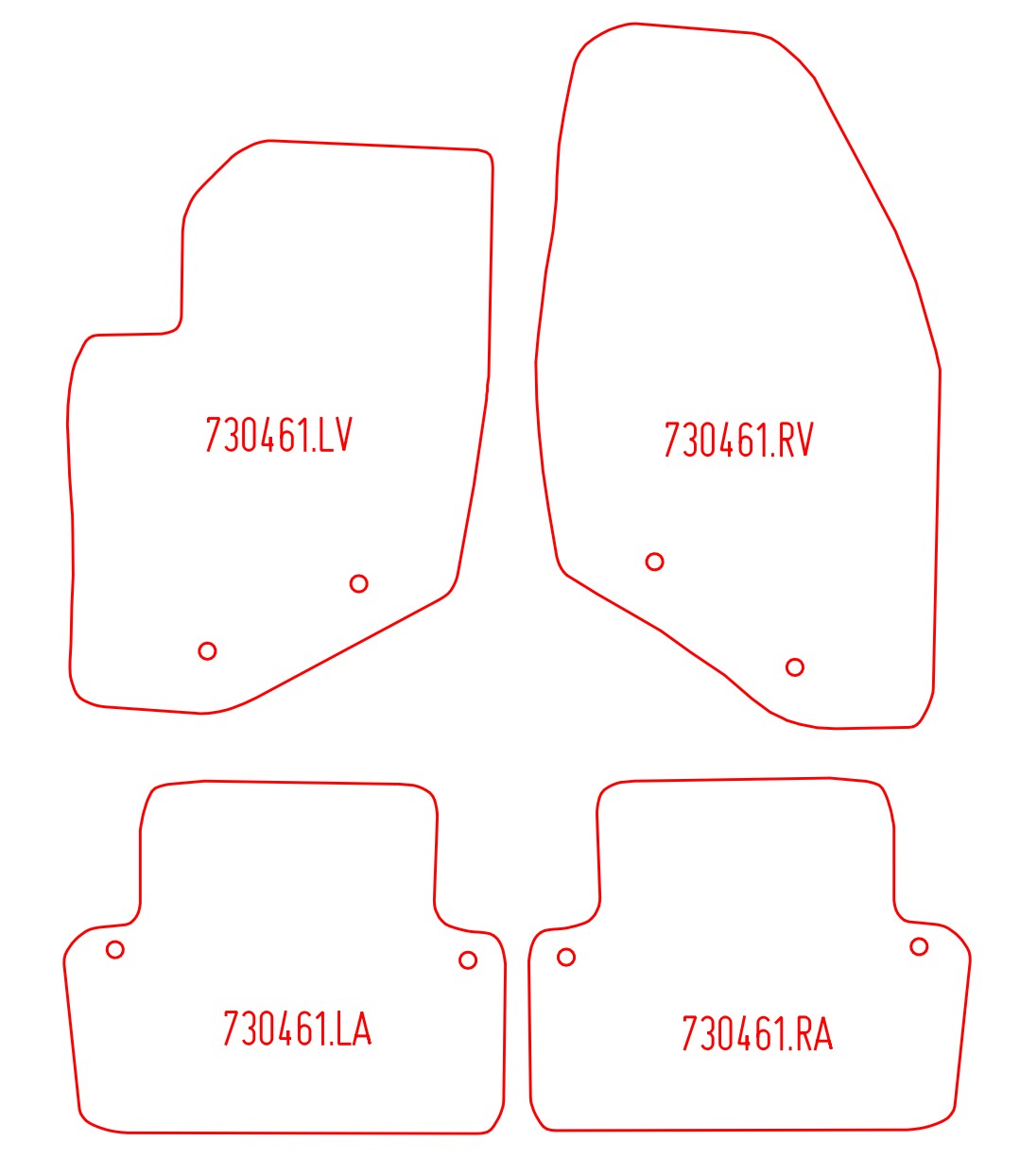 Automatten Volvo V70 / V70 Cross Country (2000-2002)