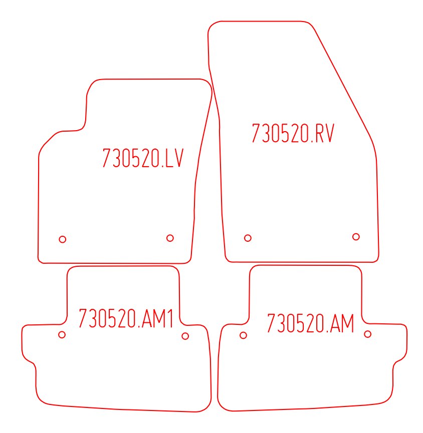Automatten Volvo C70 (2006-Heden)