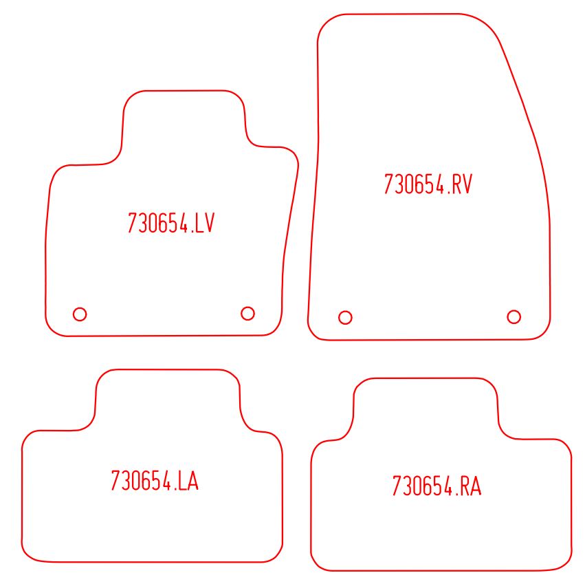 Automatten Volvo XC40 / XC40 Recharge (hybride) (2020-2024)