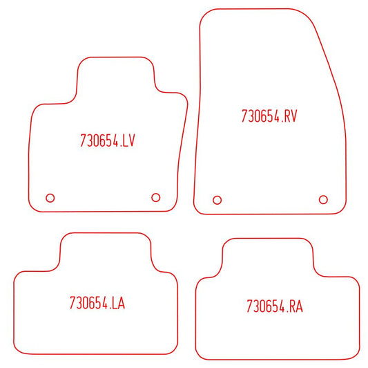 Automatten Volvo XC40 / XC40 Recharge (hybride) (2020-2024)