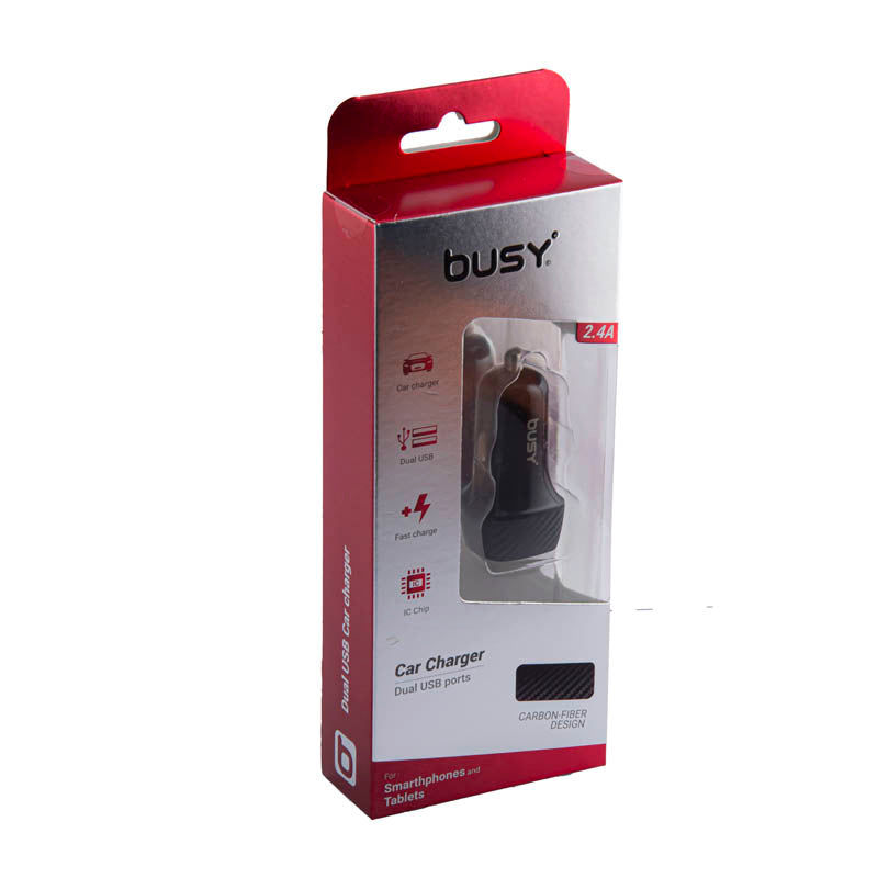 USB snellader DUO 2 x USB poort (12v/24v) - carbon finish