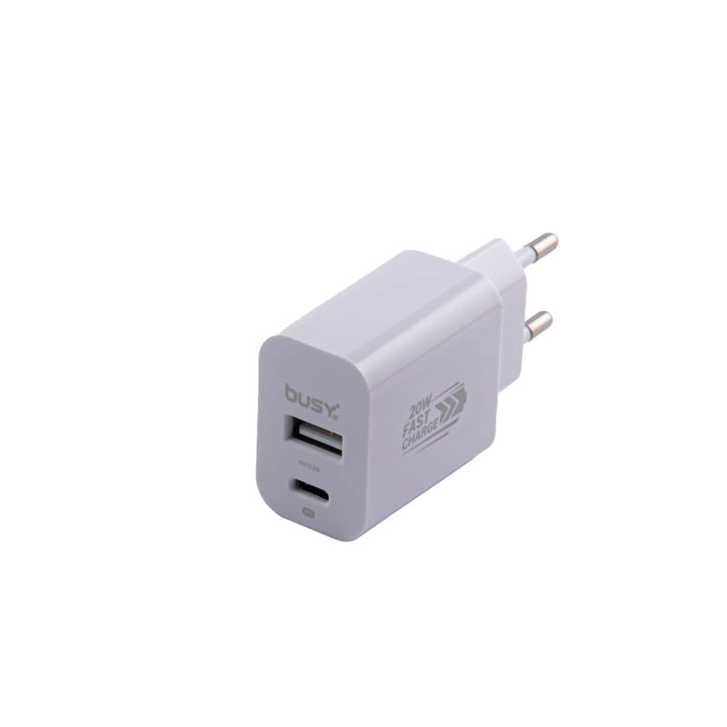Snellader USB en USB-C (20W)