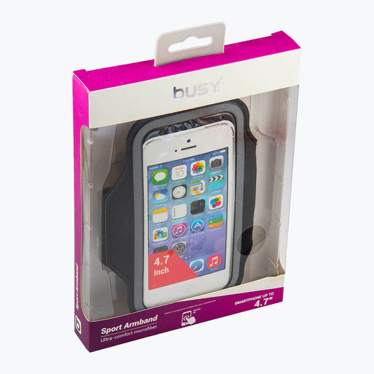 Sportarmband voor Smartphone 4,7 inch - zwart