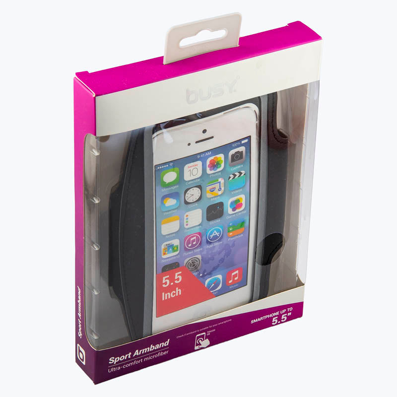 Sportarmband voor Smartphone 5,5 inch - zwart