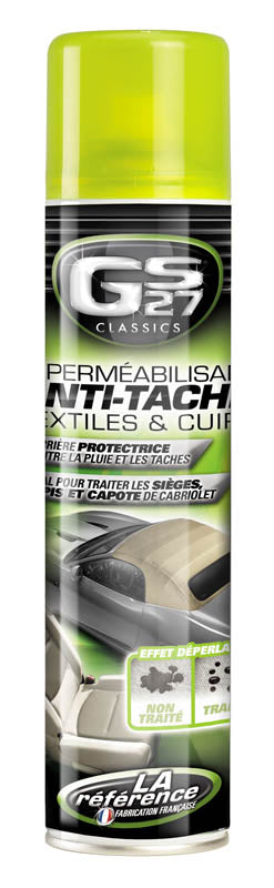 GS27 Waterproofer textiel en leder 500 ml (waterafstotend ook voor cabriokap)
