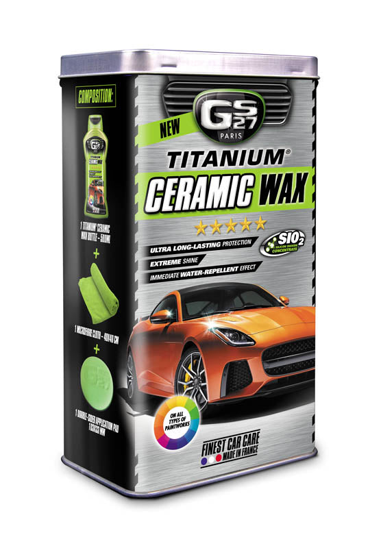 GS27 Titanium Ceramic Wax 500 ml (set met wax, schuimpad en microvezeldoek)
