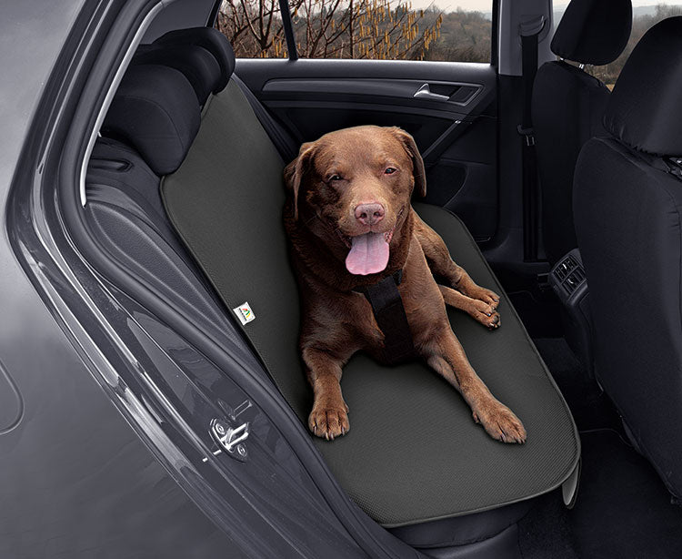 Beschermmat achterbank stof zwart (zitting en rugleuning, past in iedere auto)