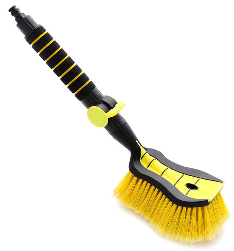 Wasborstel met aansluiting waterslang - soft touch handvat