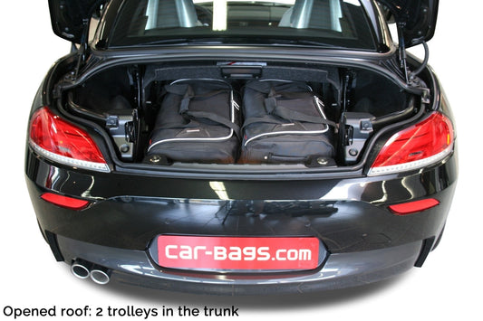 Reistassenset BMW Z4 (E89) 2009-2016 (Bij cabriodak open passen 2 trolleytassen in de kofferbak)