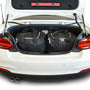 Reistassenset BMW 2 Serie Cabriolet (F23) 2014-2021 (1 trolleytas met expansierits. Zowel met de cabriokap open als dicht passen alle tassen in de kofferruimte)