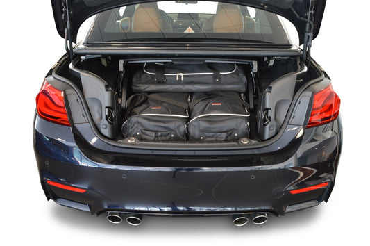 Reistassenset BMW 4 Serie Cabriolet (F33) 2013-2020 (Met de cabriokap open passen er 2 trolleytassen en 1 reistas in de kofferruimte)