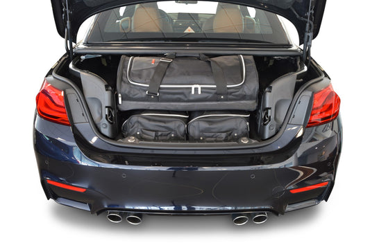 Reistassenset BMW 4 Serie Cabriolet (F33) 2013-2020 (Met de cabriokap open passen er 2 trolleytassen en 1 reistas in de kofferruimte)