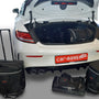 Reistassenset Mercedes C-Klasse Cabriolet (A205) 2016-2021 (2 trolleytassen met expansierits. Zowel met de cabriokap open als dicht passen alle tassen in de kofferruimte)