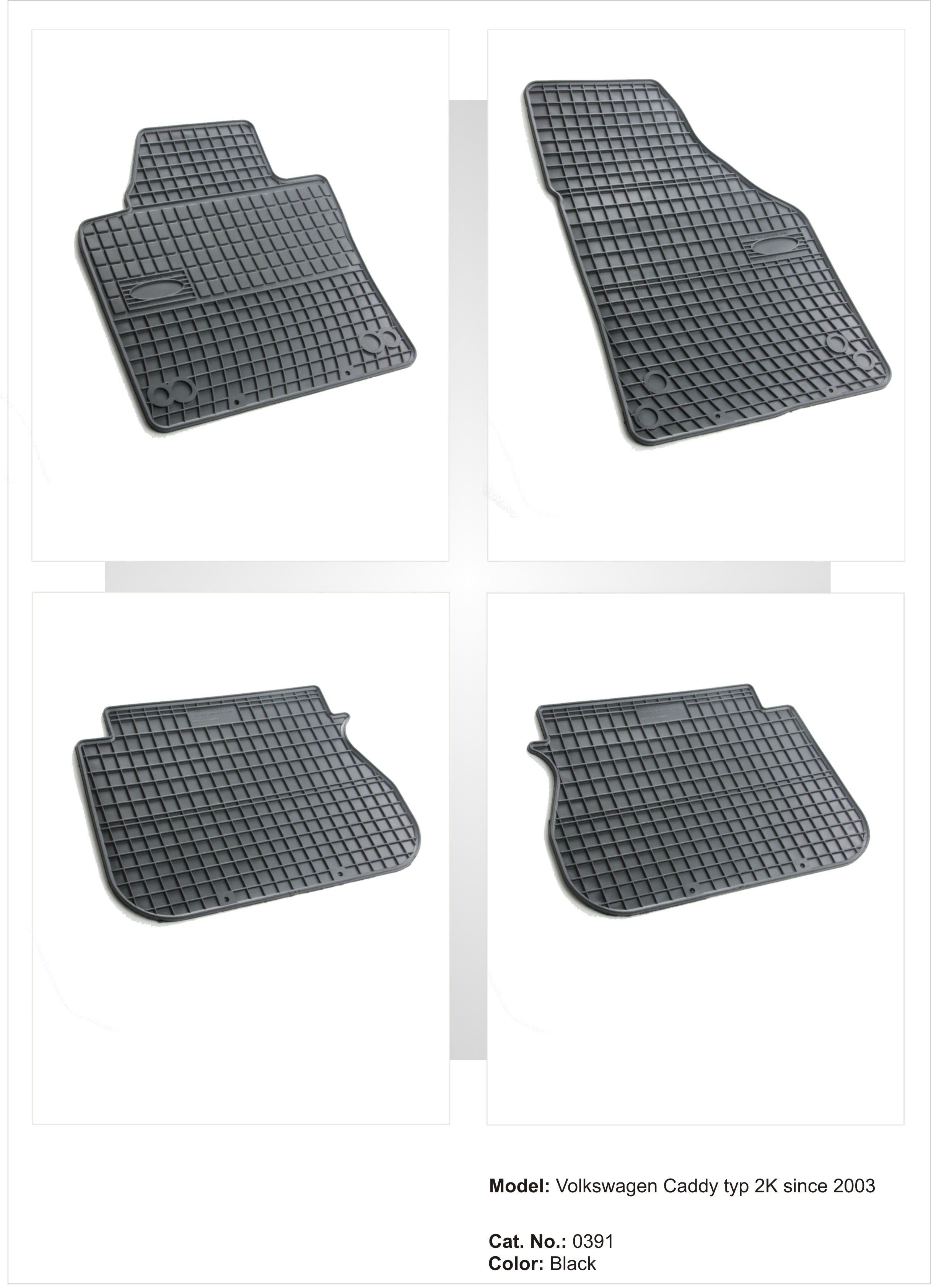 Rubbermatten Volkswagen Caddy Combi - Life mpv (2004-2015) - Frogum