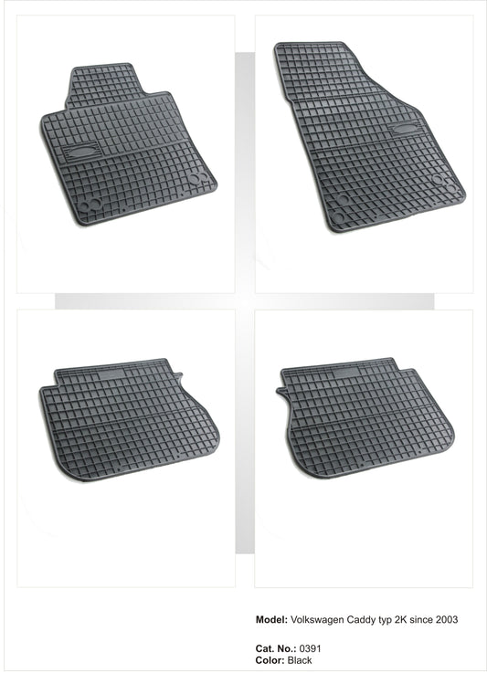 Rubbermatten Volkswagen Caddy Combi - Life mpv (2004-2015) - Frogum