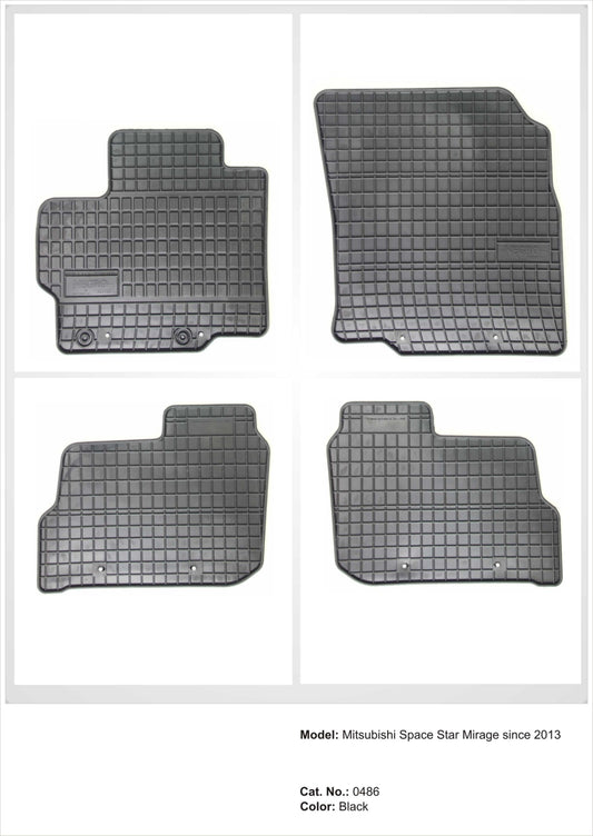 Rubbermatten Mitsubishi Space Star hatchback (2013-2017) - Frogum