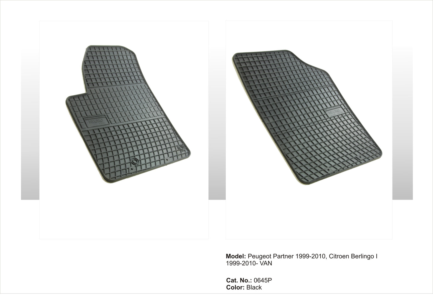 Rubbermatten Citroen Berlingo Bestelwagen (1997-2008) - Frogum