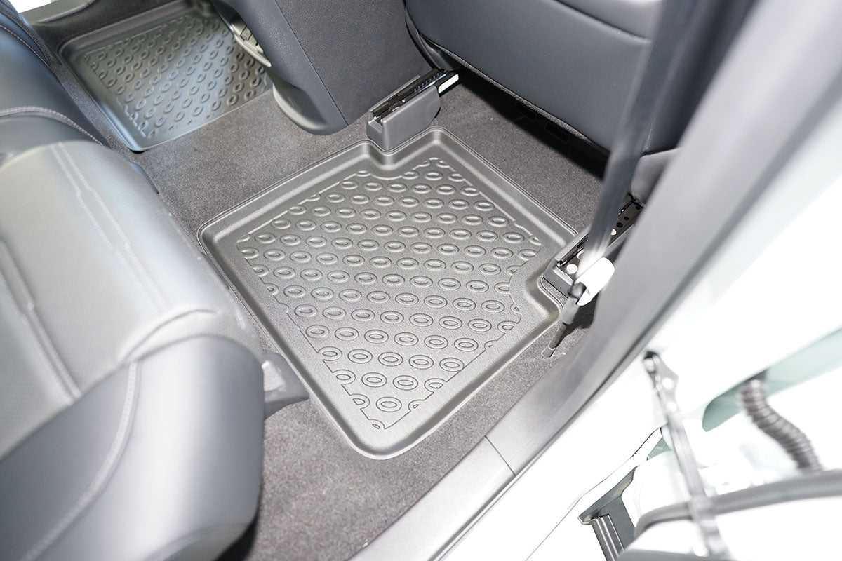 Schaalmatten Interieur - Honda CR-V (past ook in Hybrid e:HEV) 2018-heden (complete set voor de 1e en 2e zitrij) (complete set voor en achter) - Schaalmatten 3D