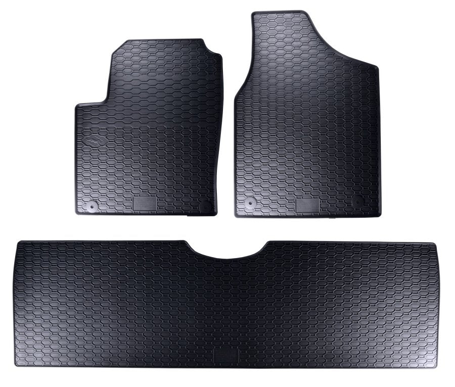Rubber Schaalmatten - Rubbermattenset 3-delig FORD GALAXY I / II - 5 persoons (1995 - 2006)/ SEAT  ALHAMBRA I - 5 persoons (1996 - 2010)/ VW SHARAN I 5 per. (1995 - 2010)