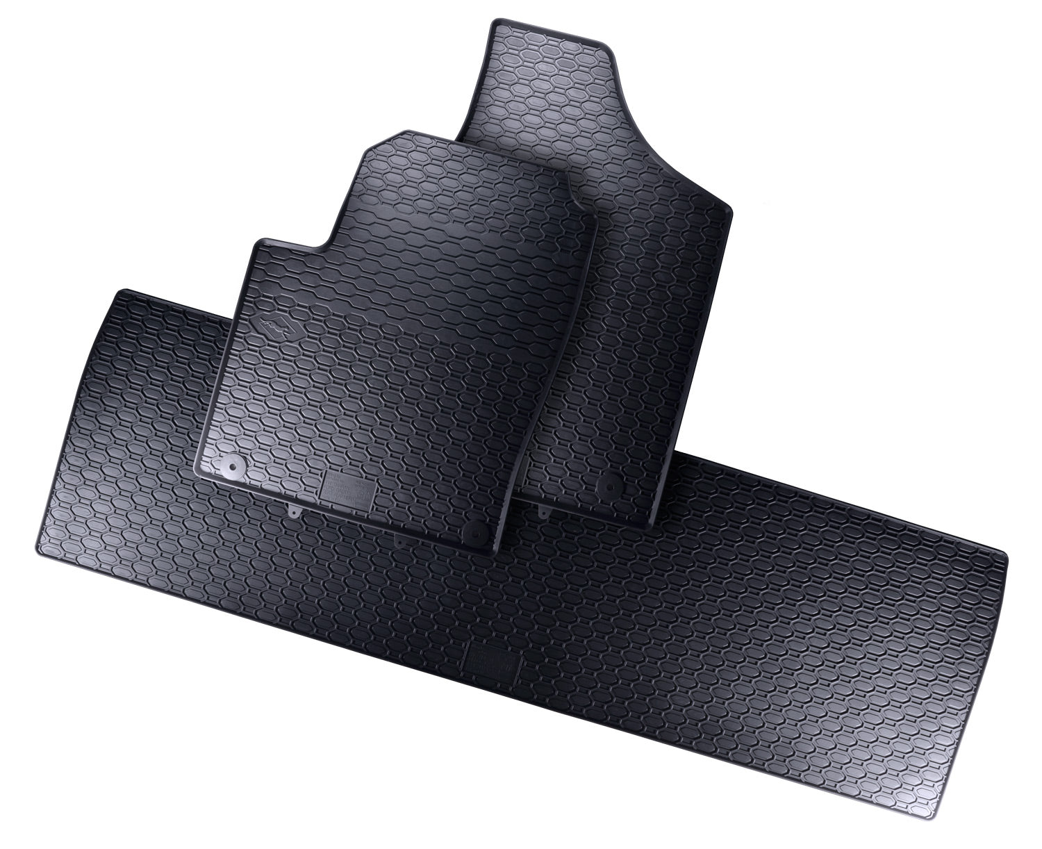 Rubber Schaalmatten - Rubbermattenset 3-delig FORD GALAXY I / II - 5 persoons (1995 - 2006)/ SEAT  ALHAMBRA I - 5 persoons (1996 - 2010)/ VW SHARAN I 5 per. (1995 - 2010)
