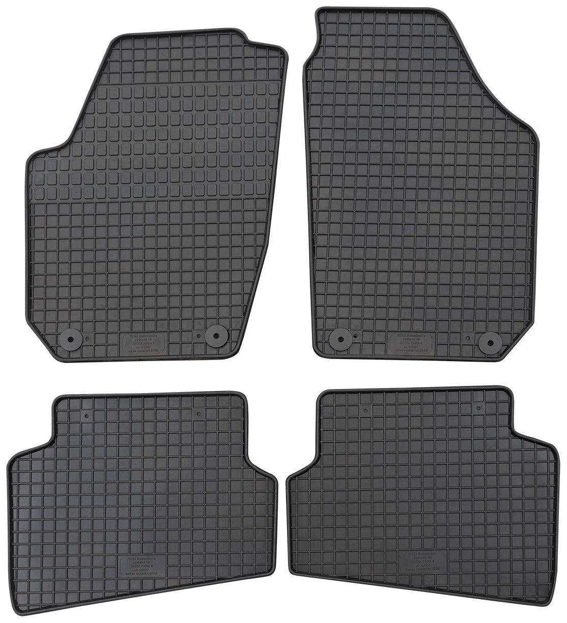 Rubbermatten Skoda Fabia hatchback (2007-2014) - Petex