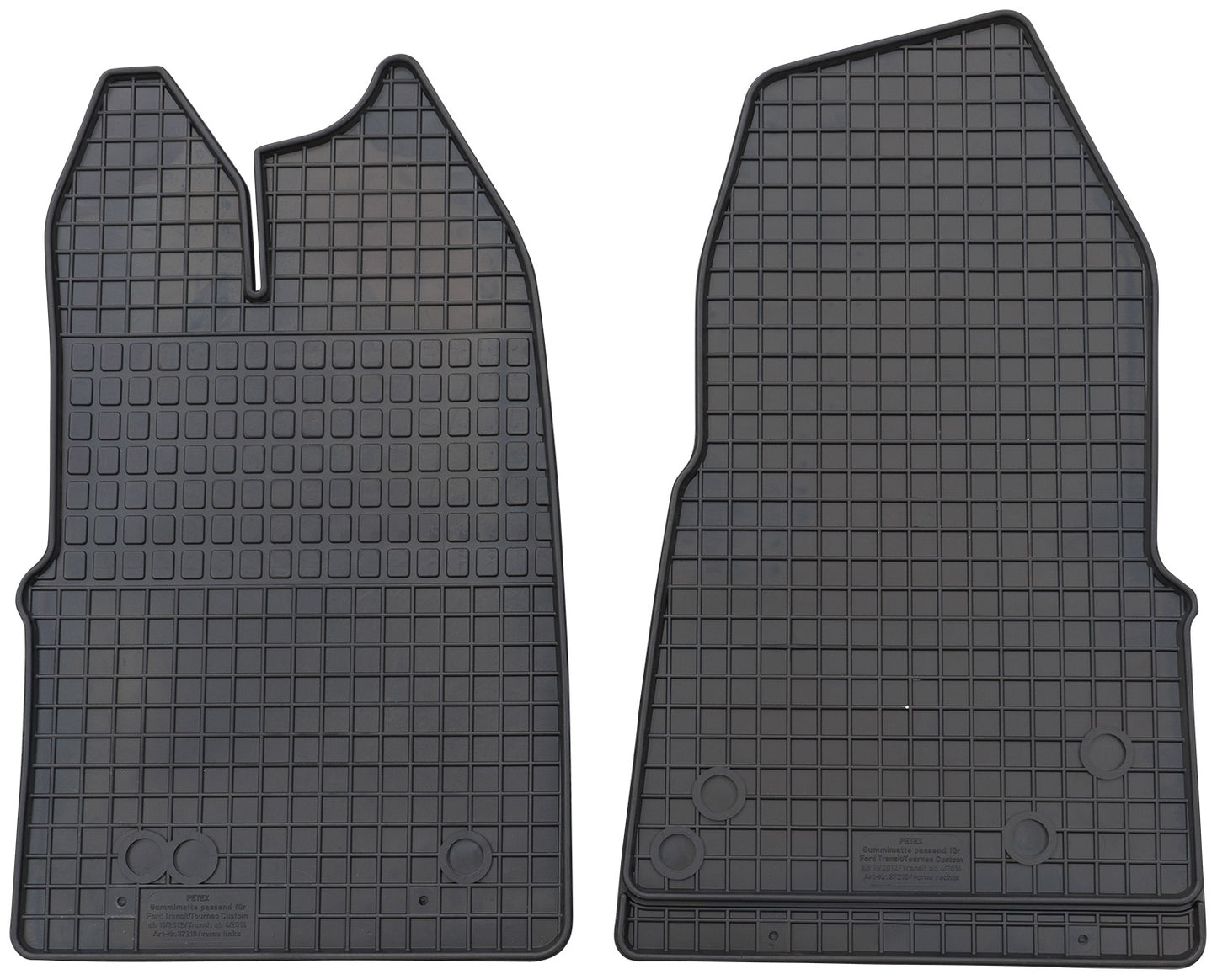 Rubbermatten Ford Transit Custom (dubbel cabine) bestelwagen (2015-2023) - Petex