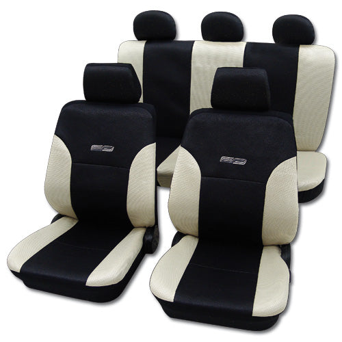 Autostoelhoezen - Wave - Beige