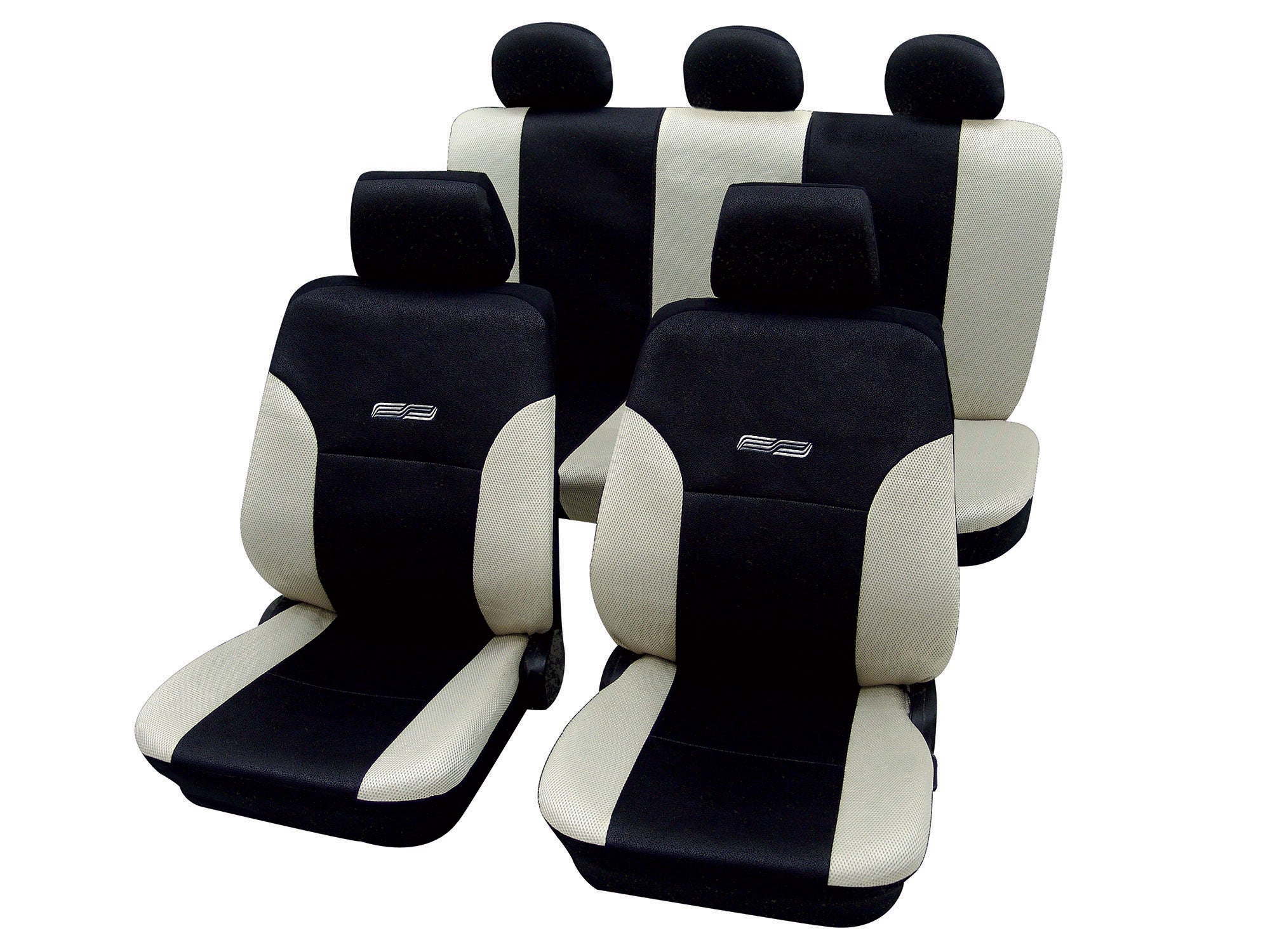 Autostoelhoezen - Wave - Beige