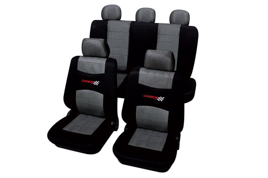 Autostoelhoezen - Carbon - Zwart
