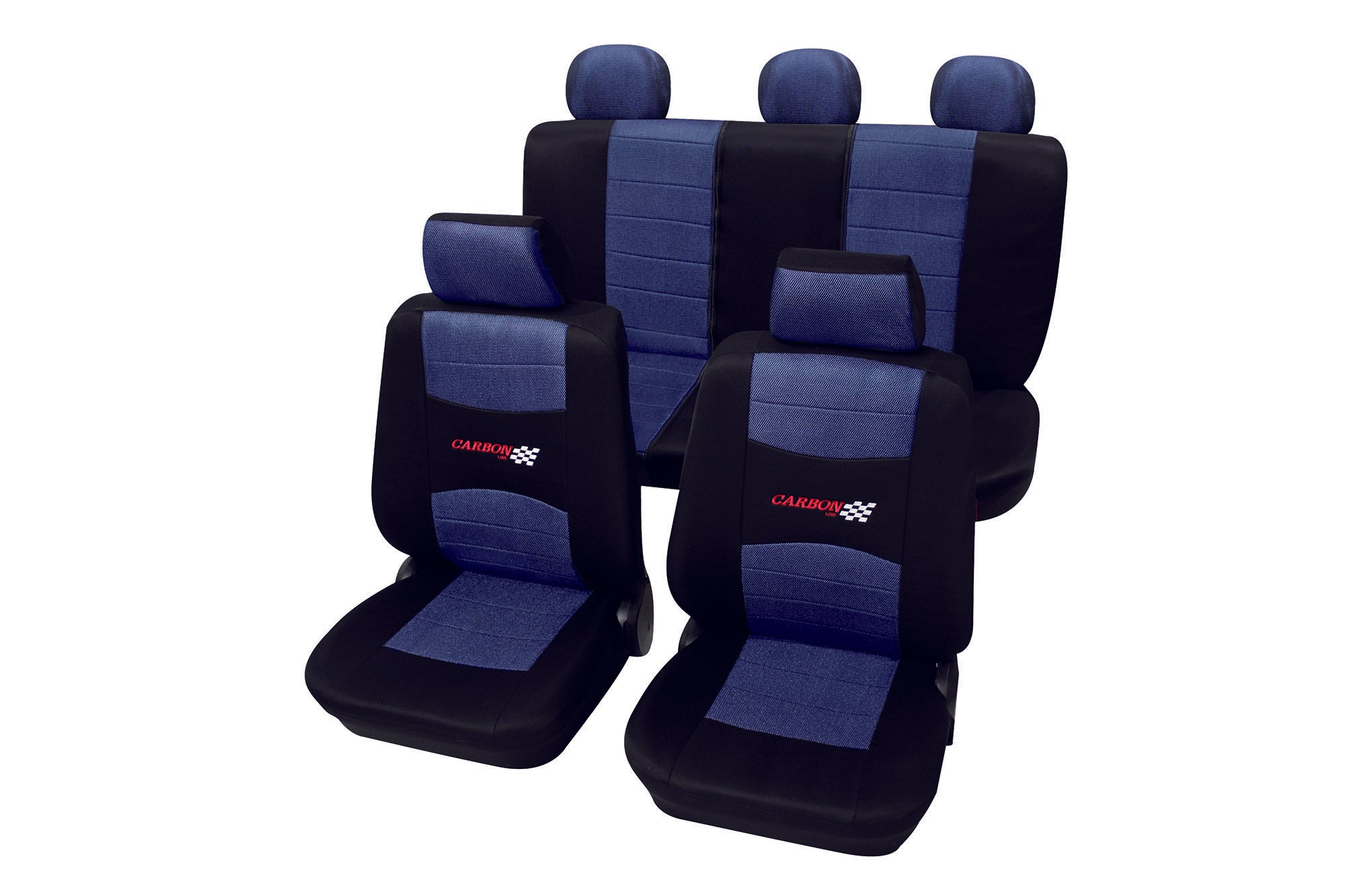 Autostoelhoezen - Carbon - Blauw