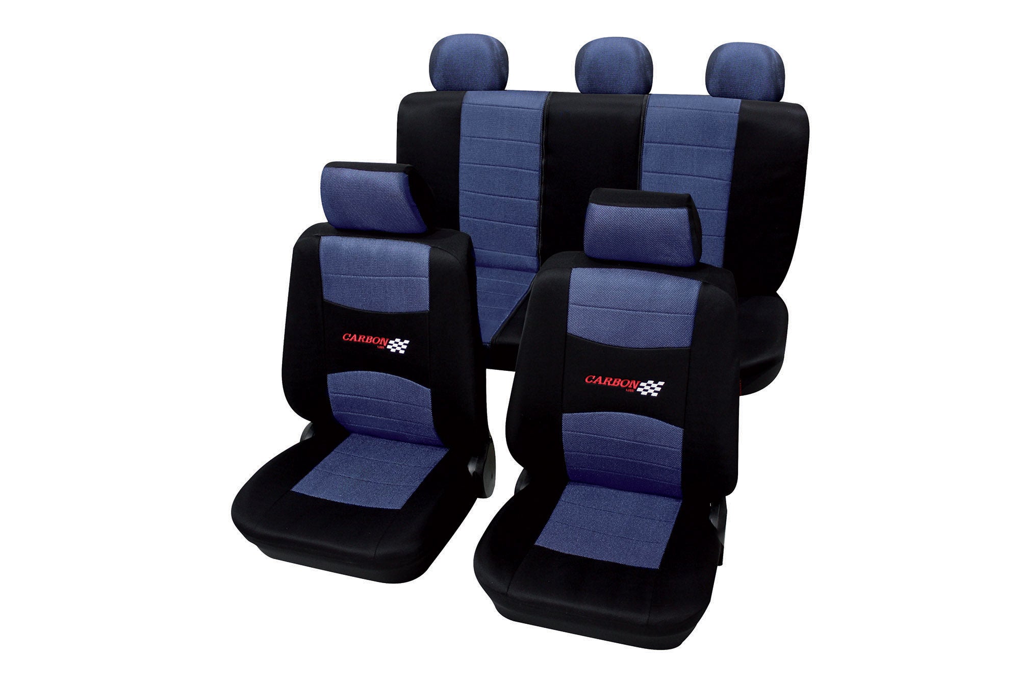 Autostoelhoezen - Carbon - Blauw