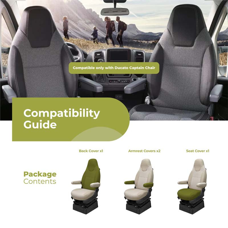 Pasvorm Stoelhoezen Fiat Ducato Camper (2006-Heden)