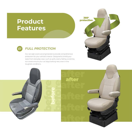 Pasvorm Stoelhoezen Fiat Ducato Camper (2006-Heden)