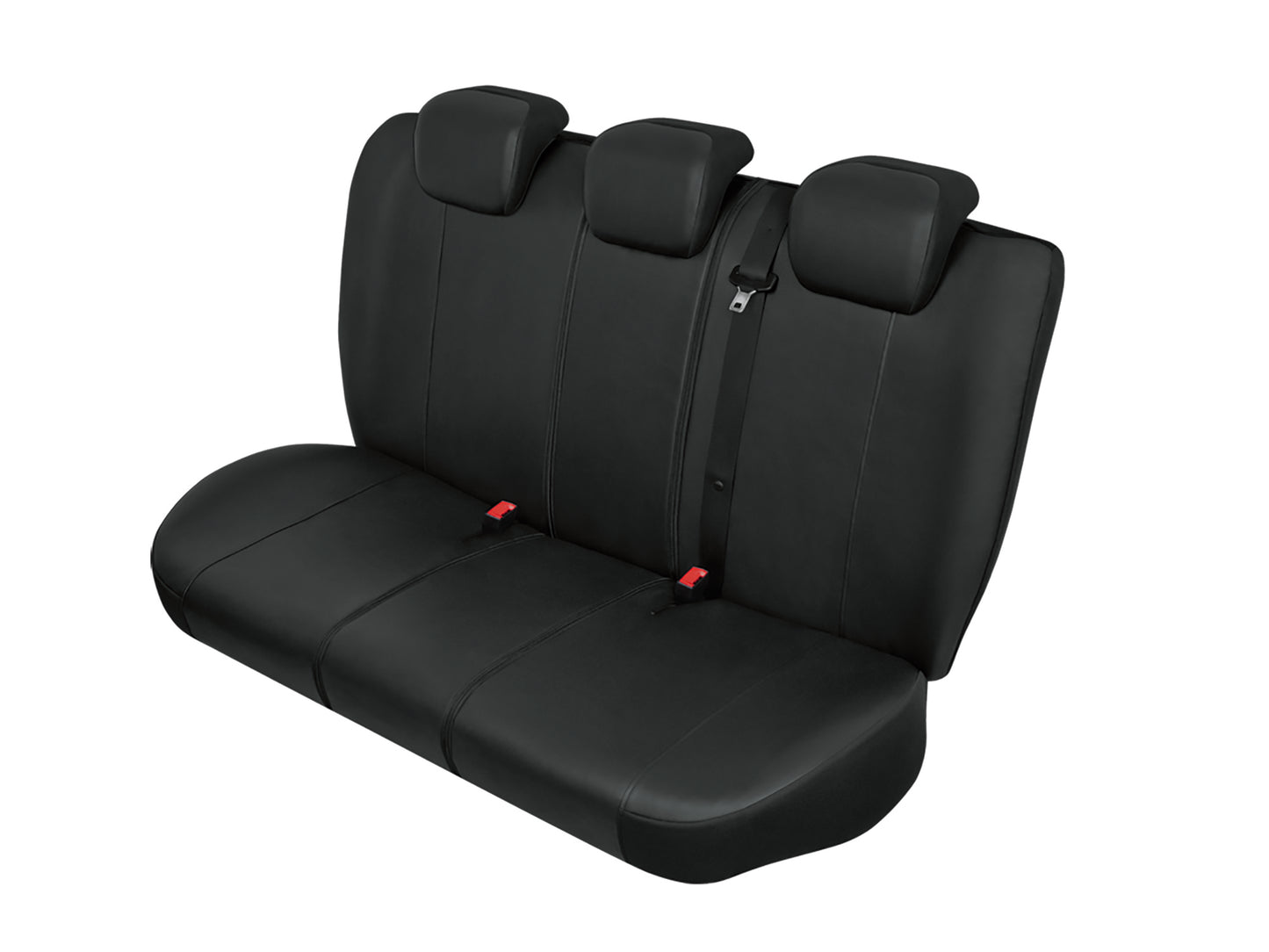 Autostoelhoezen - Practical skai leder - maat: L-XL - Zwart
