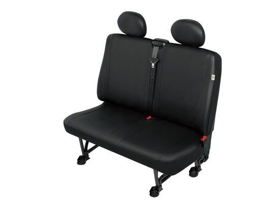 Autostoelhoes bedrijfswagens - Duobank 2-zits XL - Skai kunstleder - DV2-XL - Zwart