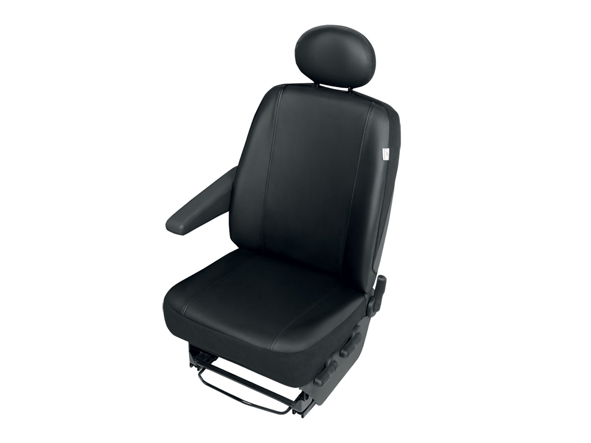 Autostoelhoes bedrijfswagens - Voorstoel 1-zits - Skai kunstleder - DV1-M - Zwart