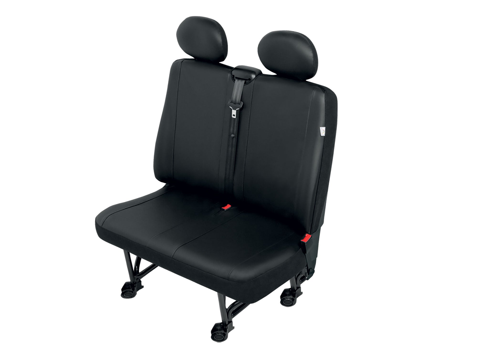 Autostoelhoes bedrijfswagens - Duobank 2-zits - Skai kunstleder - DV2-L - Zwart