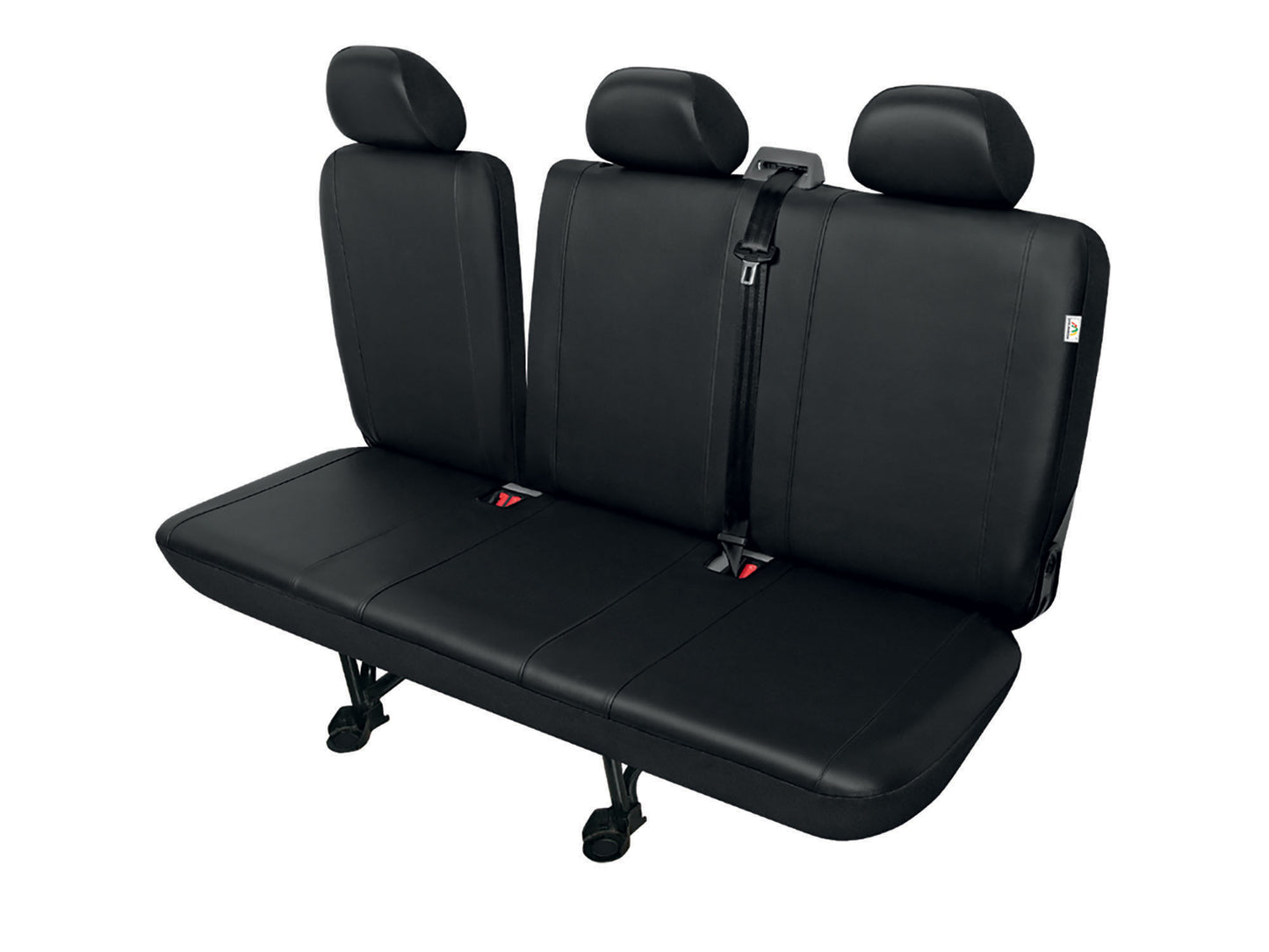 Autostoelhoes bedrijfswagens - Achterbank 3-zits met split - Skai kunstleder - DV3 split - Zwart